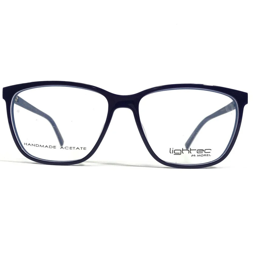 Morel Eyeglasses Frames LIGHTEC 8112L BB032 Blue Square Full Rim 54-15-135